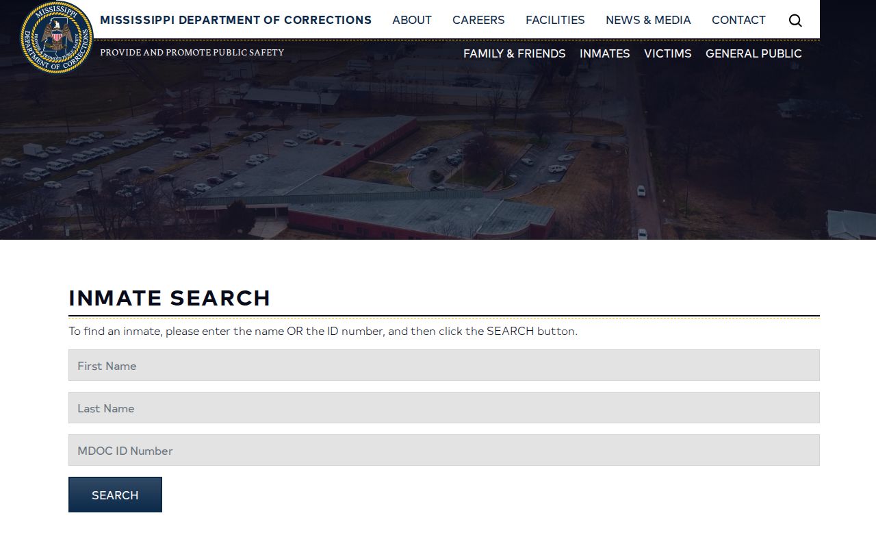 Hancock County released inmate search fields on the MDOC offender search