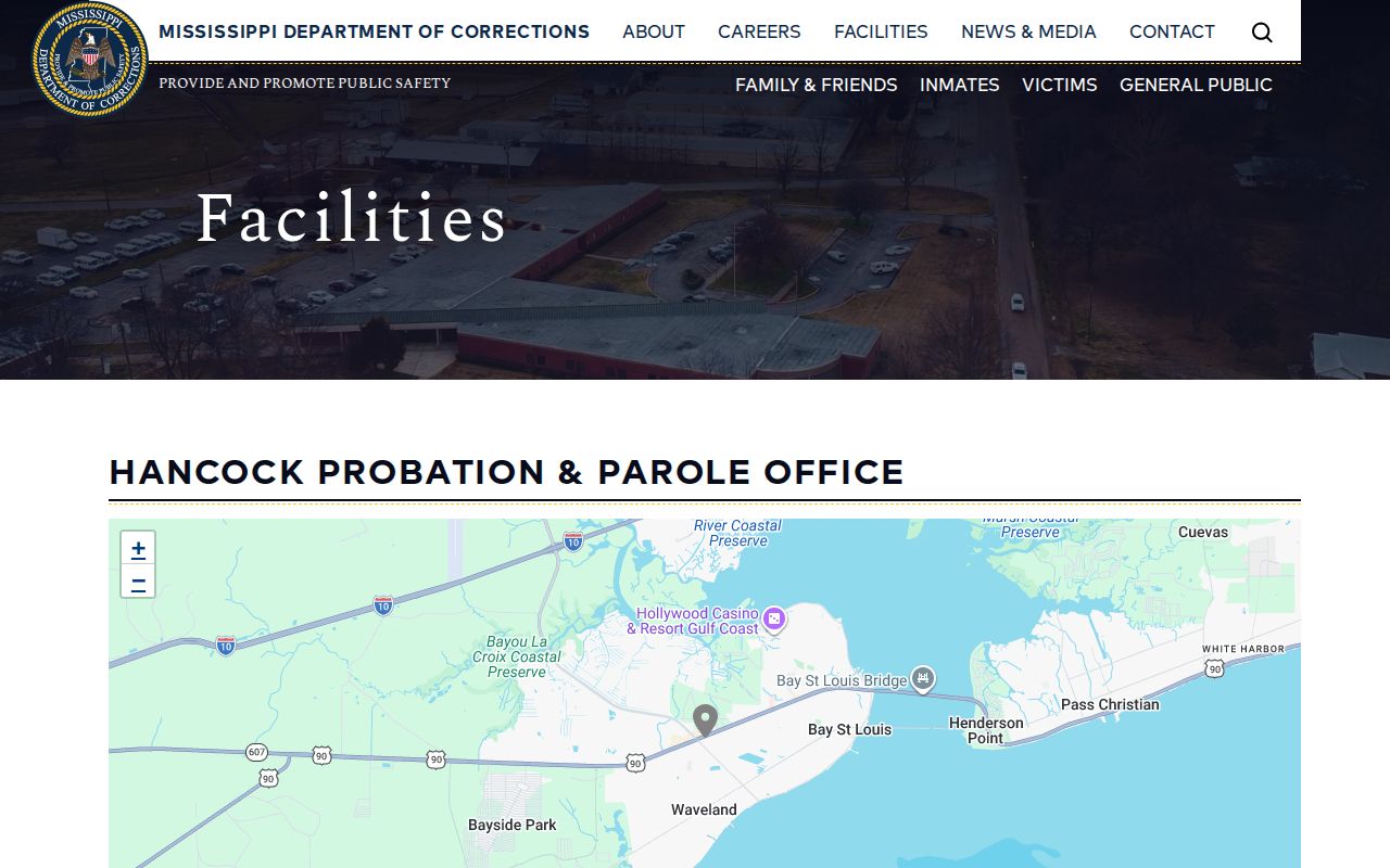 MDOC Community Corrections office serving Hancock County release supervision
